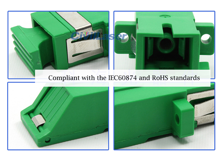 Simplex 단일 모드 Fiber Optic Adapter SC Inner Flip Fiber Flange